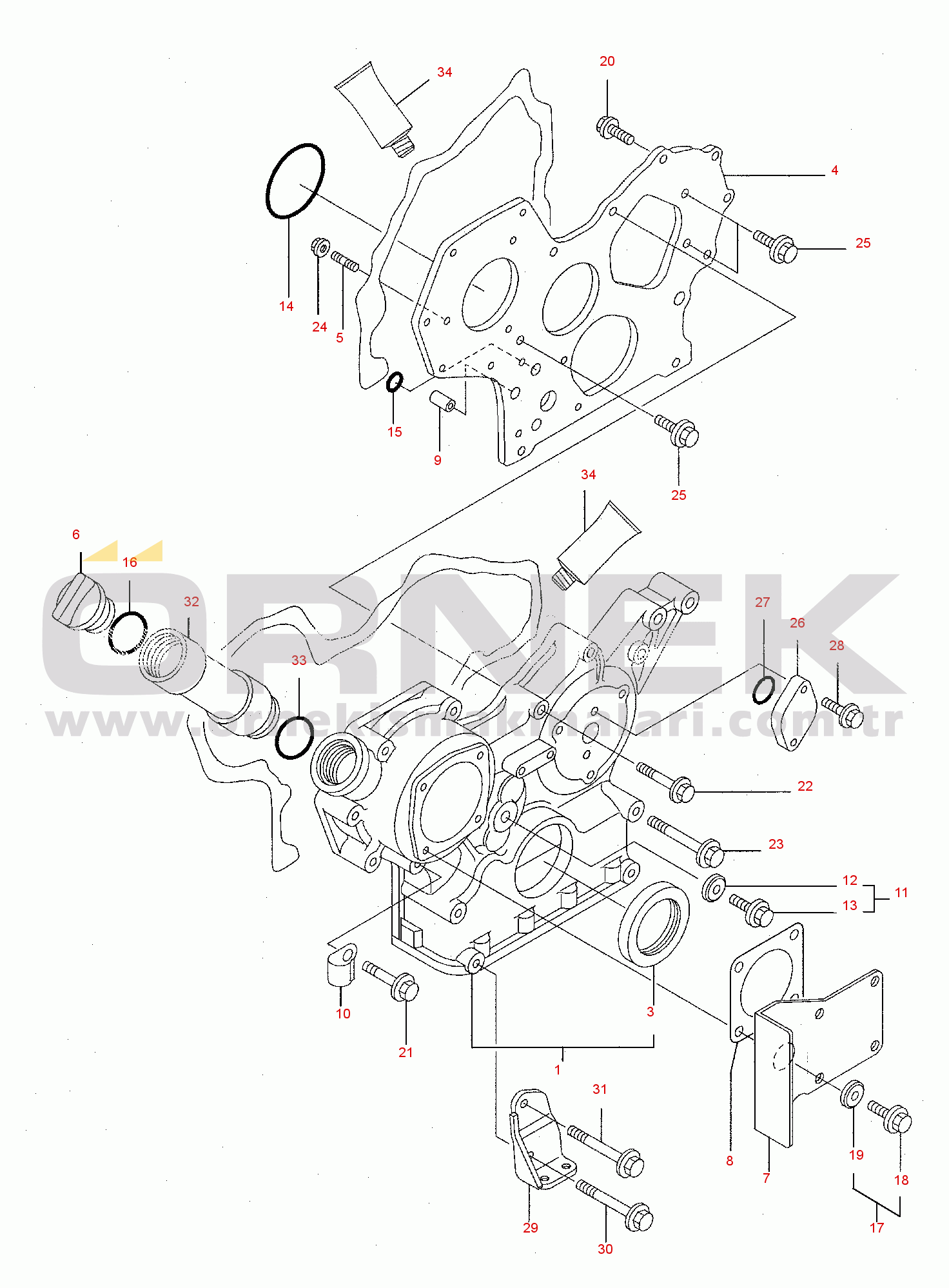 Komatsu PC35R-8 S/N F20932-UP GEAR HOUSING