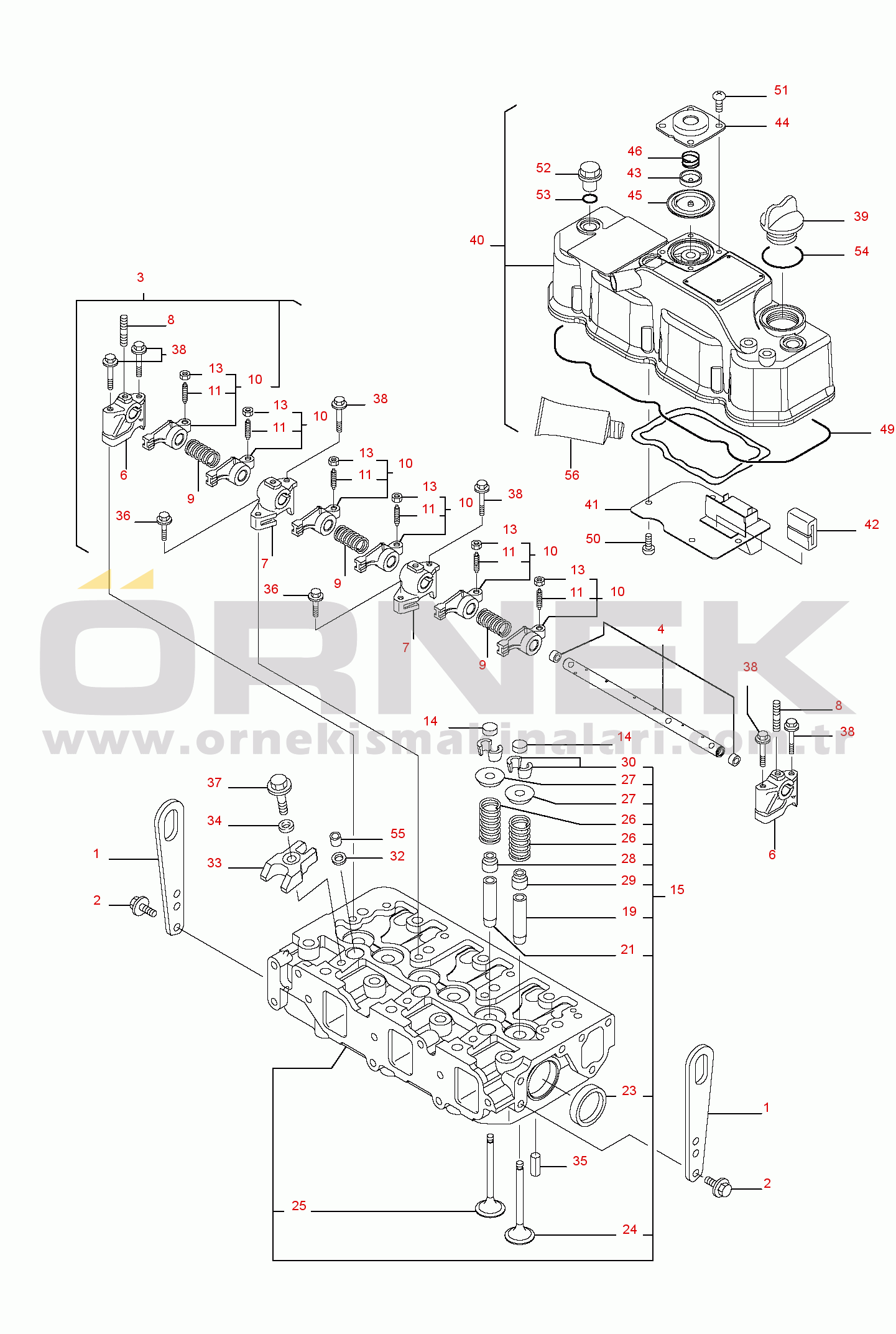 Komatsu PC35R-8 S/N F21701-UP CYLINDER HEAD