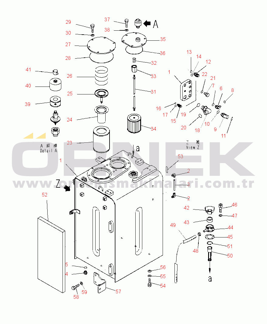 Komatsu PC360LC-10 S/N A32001-UP H0110-01A0 HYDRAULIC TANK