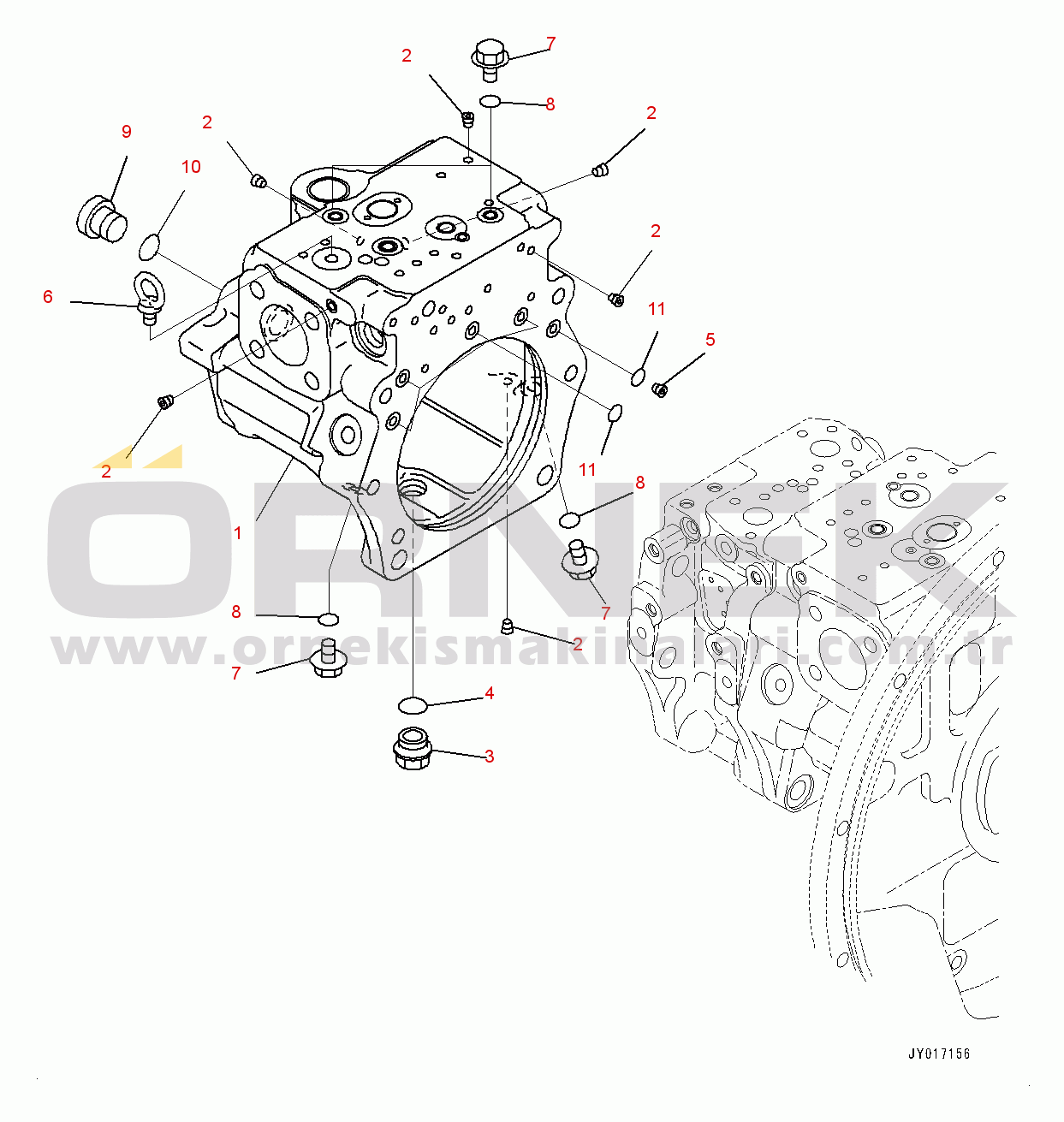 Komatsu PC360LC-10 S/N K60001-UP Main Piston Pump, Inner Parts (6/13) (#K60074-)