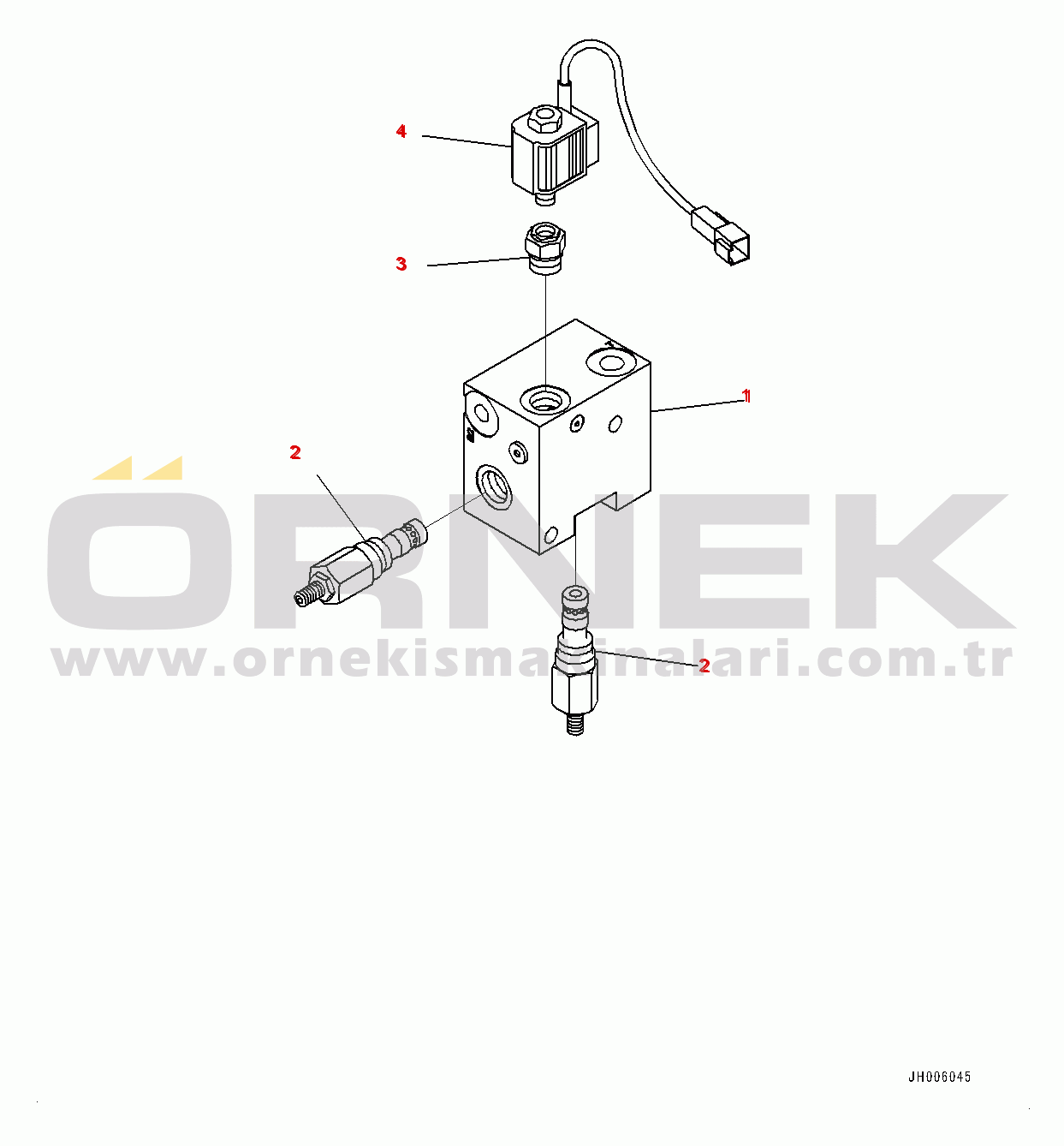 Komatsu PC360LC-10 S/N K60001-UP Quick Coupler Piping, Inner Parts, Quick Coupler Valve
