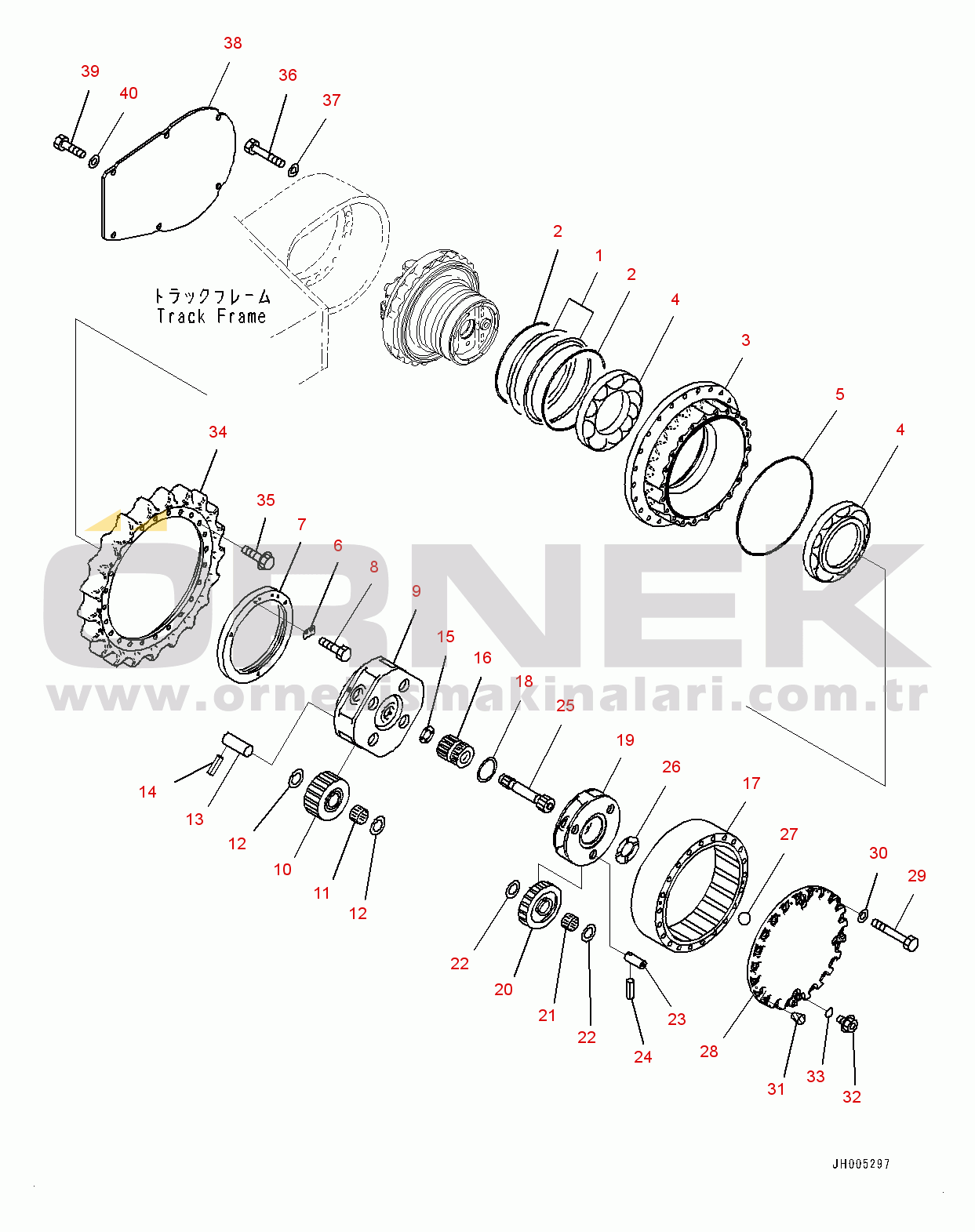 Komatsu PC360NLC-10 S/N 70001-UP Final Drive, Carrier