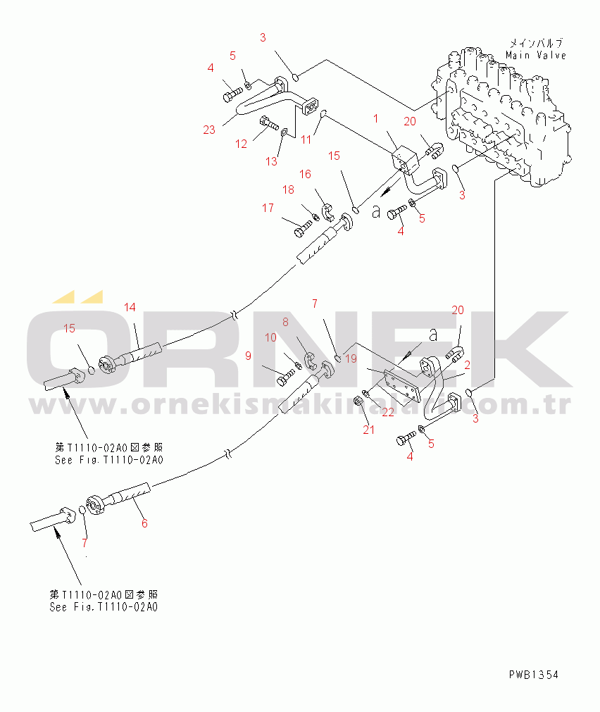 Komatsu PC380LC-6K S/N K30001-UP ARM AND BUCKET LINE (VALVE ARM LINE)
