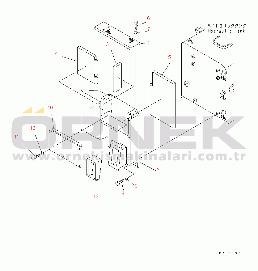 Komatsu PC380LC-6K S/N K30001-UP PARTITION (REAR CAB)(#K32001-)