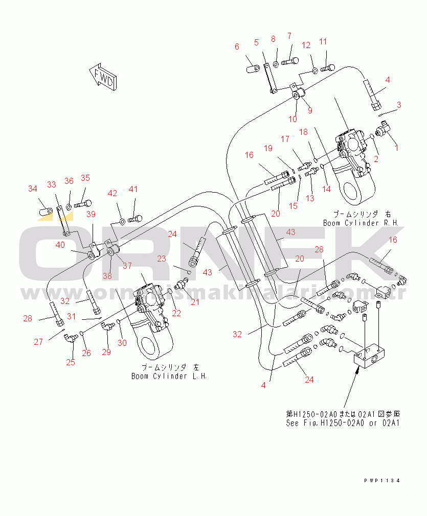 Komatsu PC380LC-7K S/N K40001-UP BURST VALVE LINE (BOOM CYLINDER SIDE)