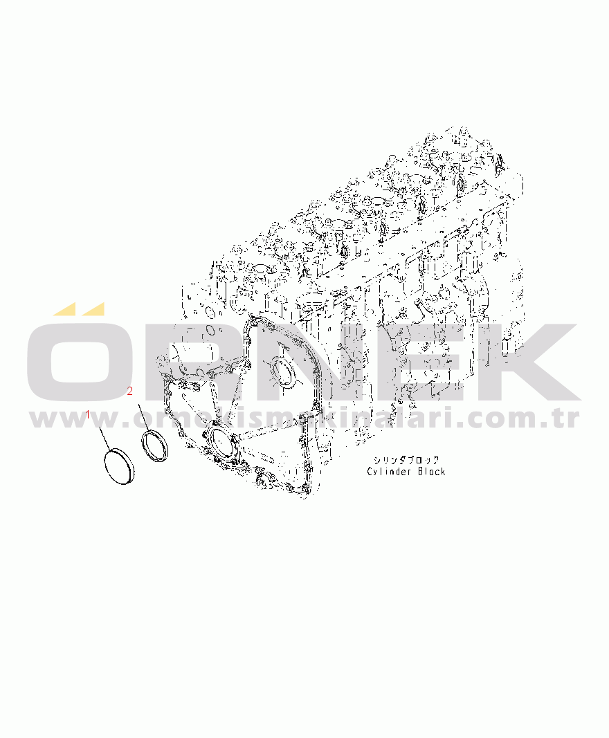Komatsu PC390LC-10 S/N A30001-UP & K64001-UP AOB20-001001 CYLINDER BLOCK COVER