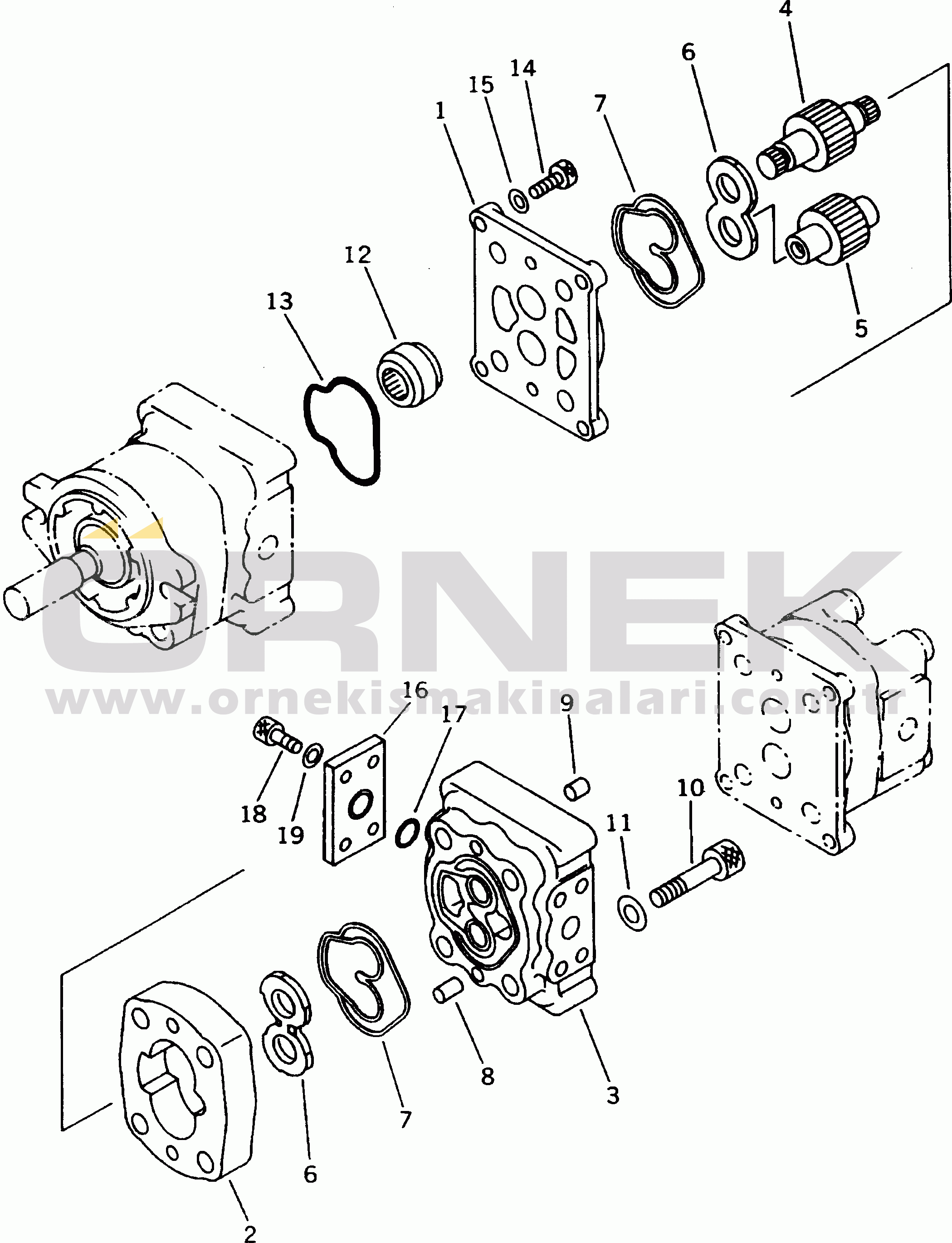 Komatsu PC40-7 S/N 18001-UP HYDRAULIC PUMP (2/3)