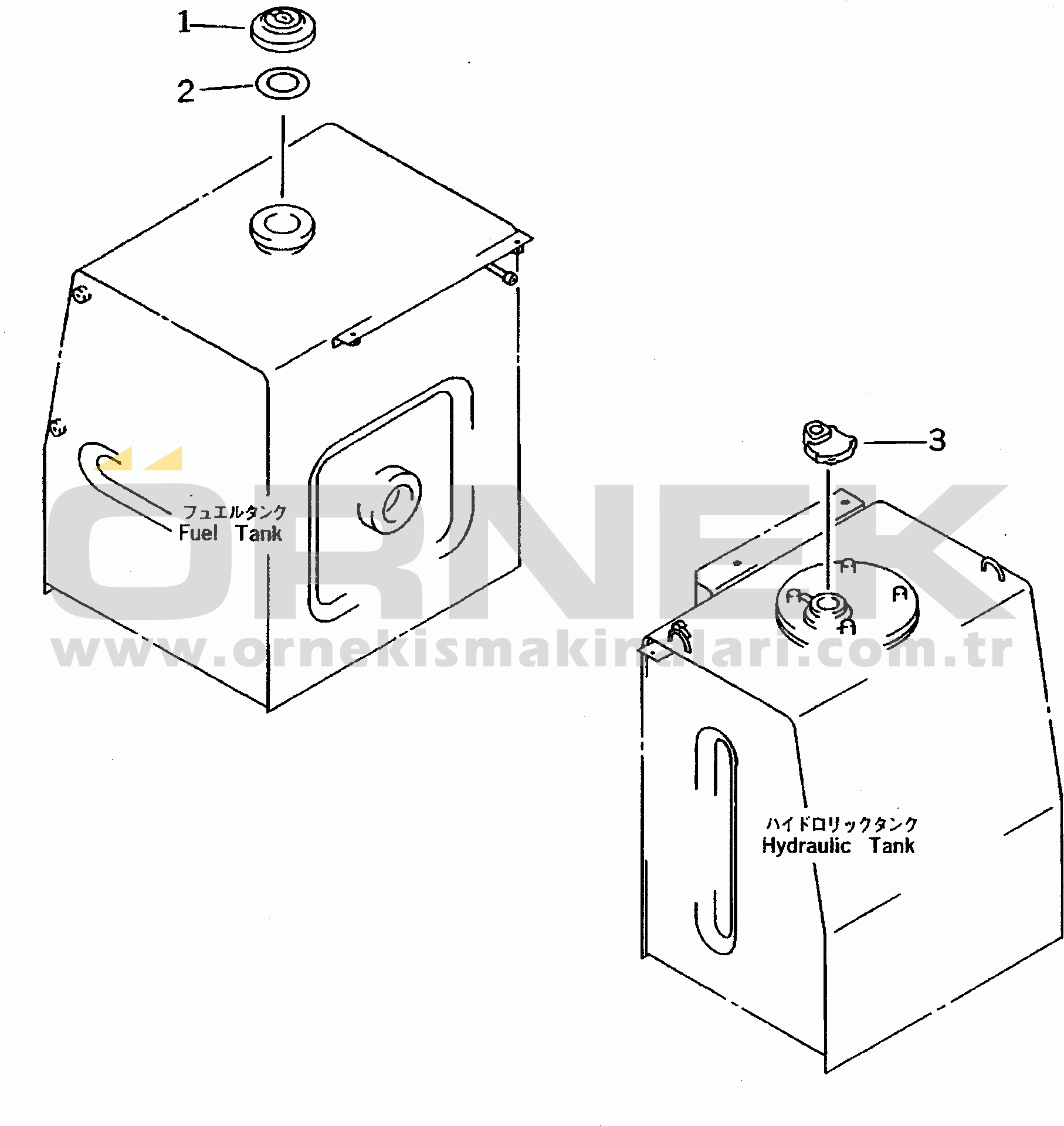 Komatsu PC400-5 S/N 20001-UP (Yurtdışı Versiyonu) VANDALISM PROTECTION (WITH BREATHER HOSE)