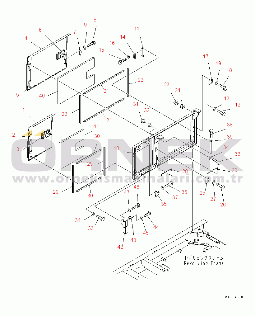 Komatsu PC400-6 S/N 30001-UP RIGHT SIDE DOOR (MACHINE CAB)(#32250-)