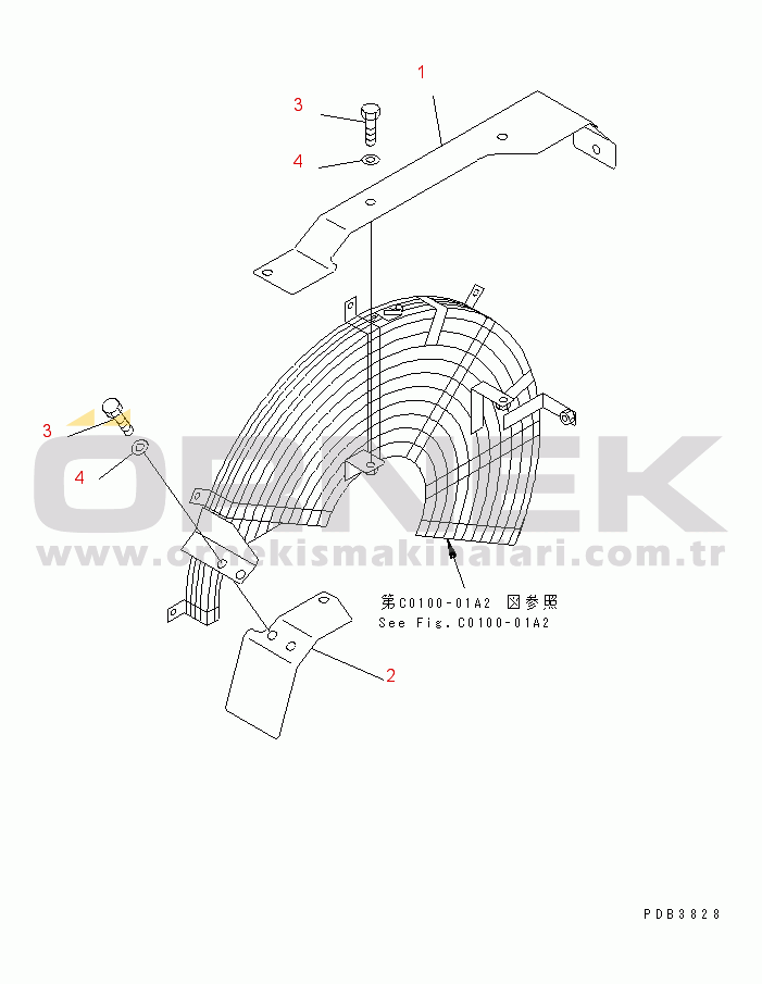 Komatsu PC400-6 S/N 30001-UP COOLING (SMALL UNIT GUARD)(#30042-31999)
