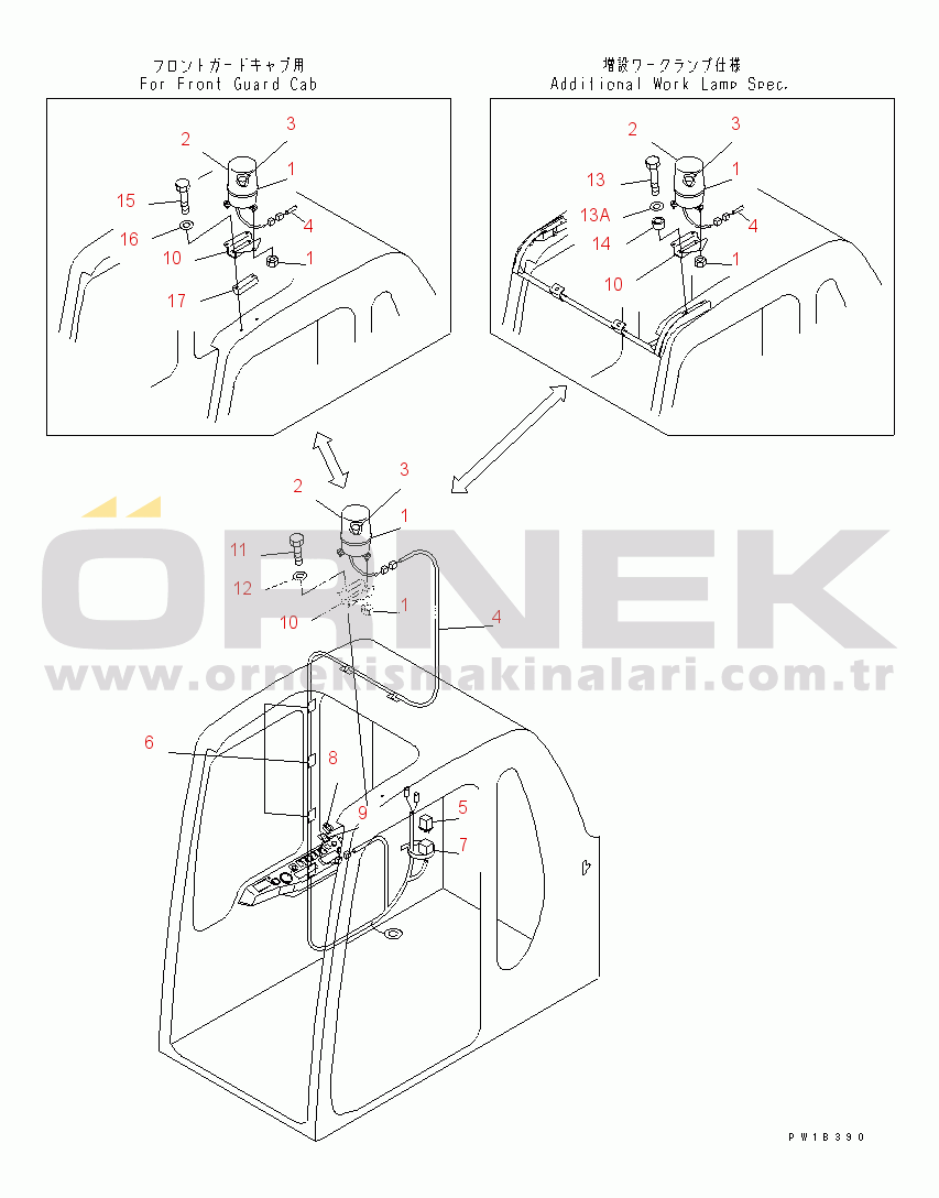 Komatsu PC400-6 S/N 30001-UP BEACON(#32091-)