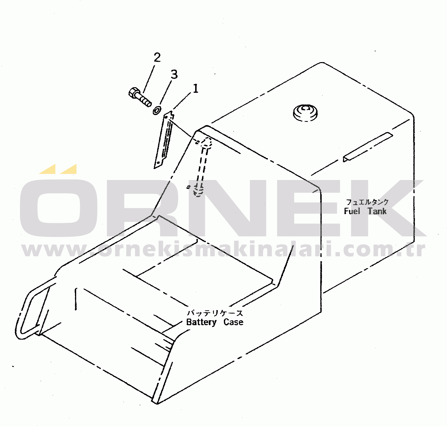 Komatsu PC400-5D S/N 20001-UP (-50cent. Spec.) FUEL GAUGE COVER