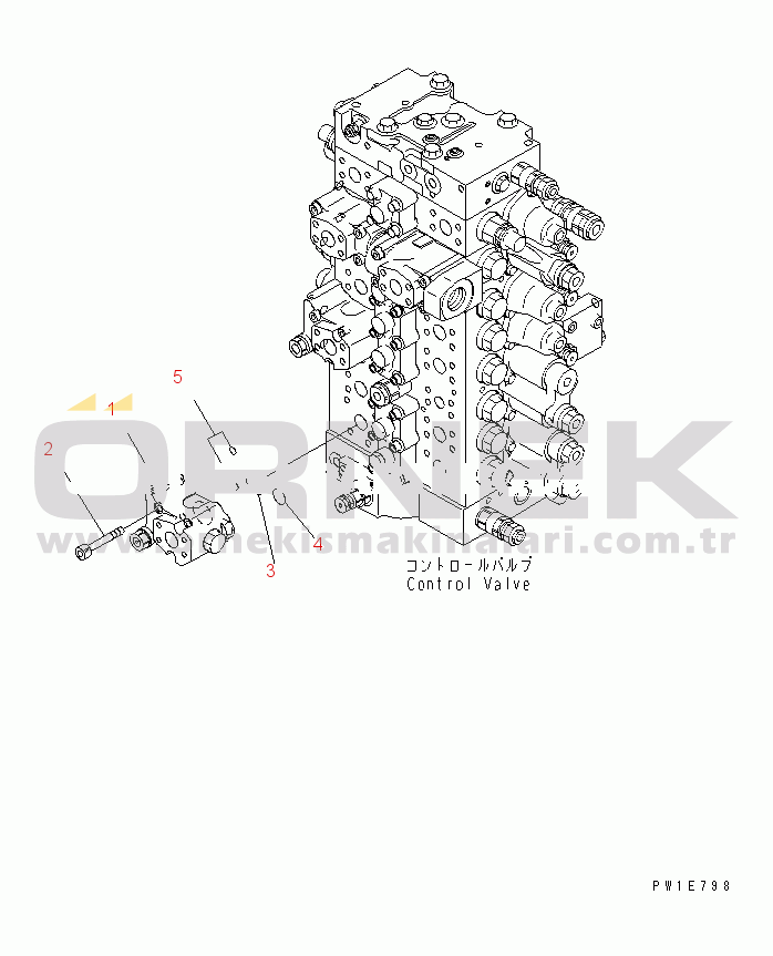 Komatsu PC400-7 S/N 50001-UP (Yurtdışı Versiyonu) HYDRAULIC DRIFT PREVENTION VALVE (ARM)