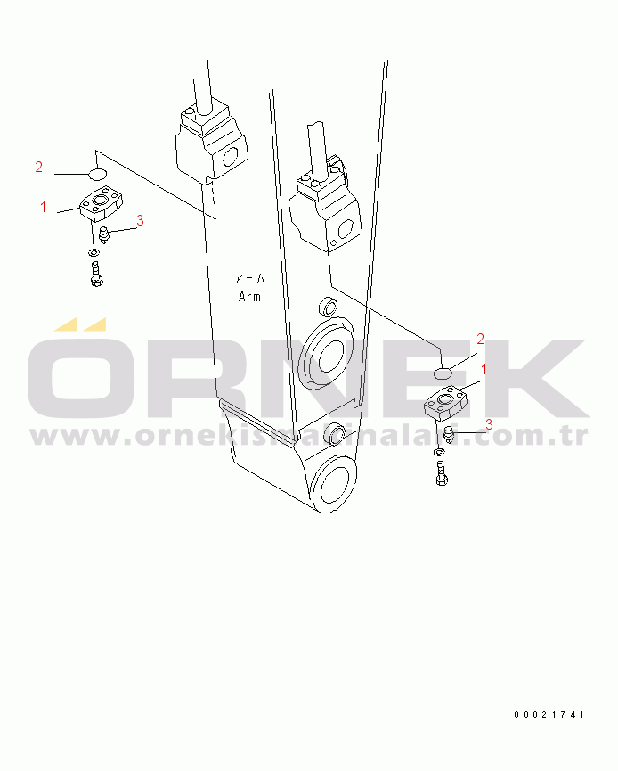 Komatsu PC400-7 S/N 50001-UP (Yurtdışı Versiyonu) BREAKER ADAPTER (FOR MATUDA)