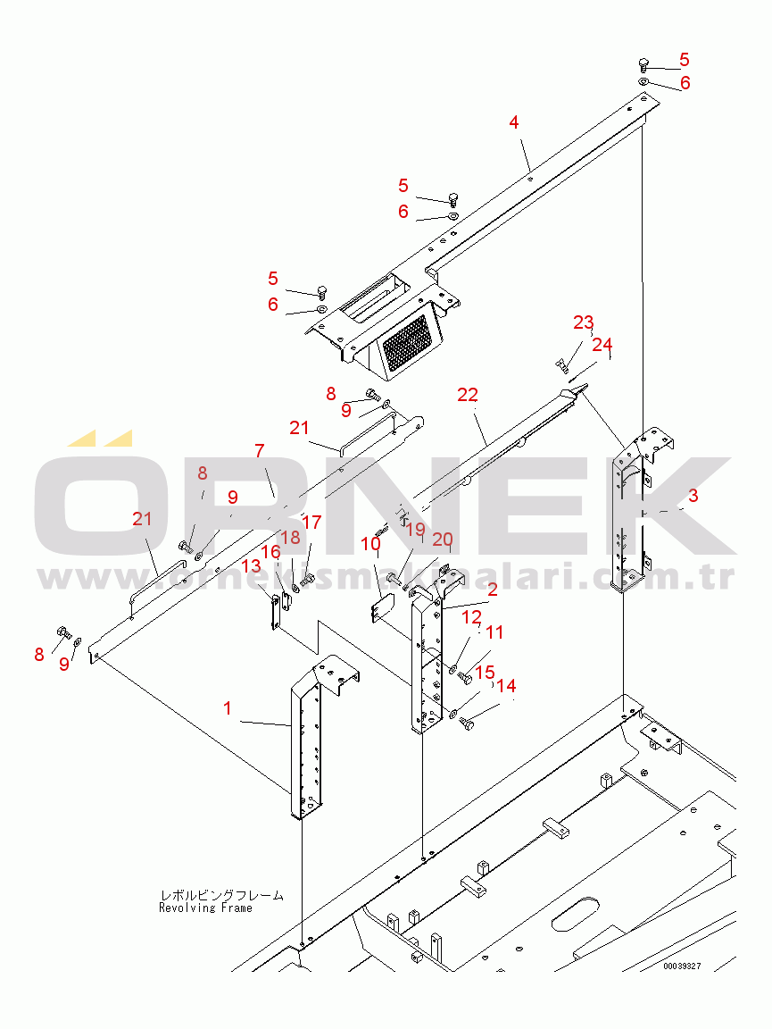 Komatsu PC400-7E0 S/N 60001-UP (ecot3) RIGHT SIDE DOOR (MACHINE CAB) (1/3)