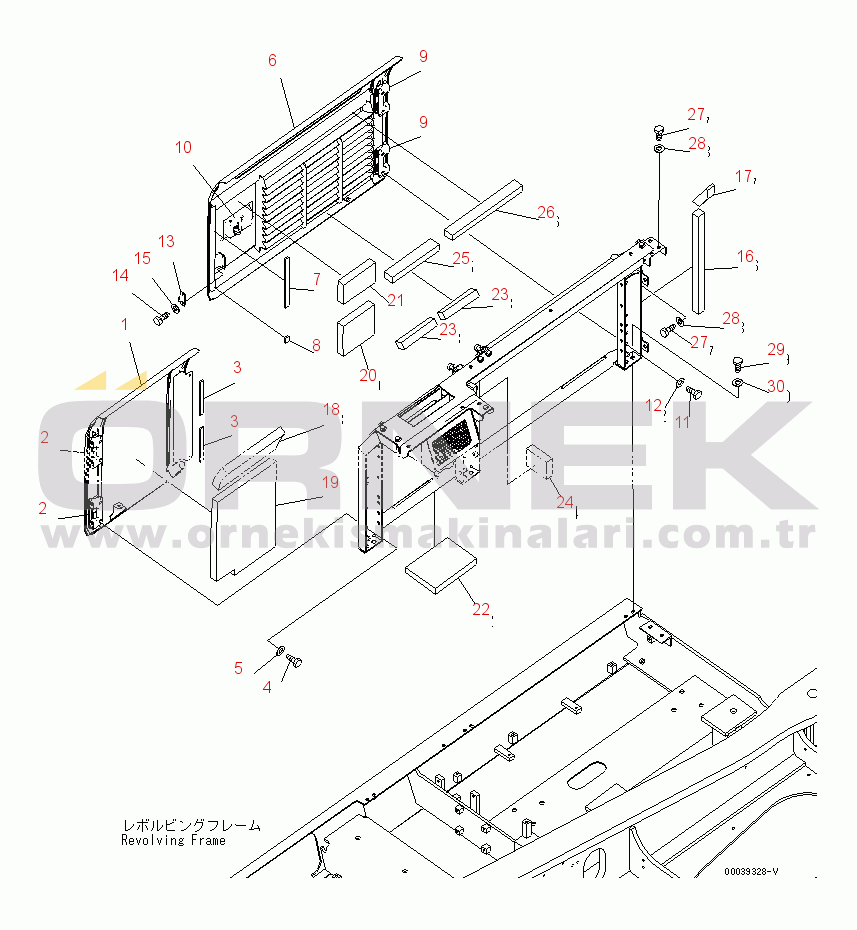 Komatsu PC400-7E0 S/N 60001-UP (ecot3) RIGHT SIDE DOOR (MACHINE CAB) (2/3)