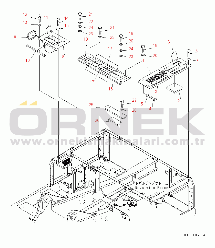 Komatsu PC400-7E0 S/N 60001-UP (ecot3) COVER (MACHINE CAB)(#65365-)