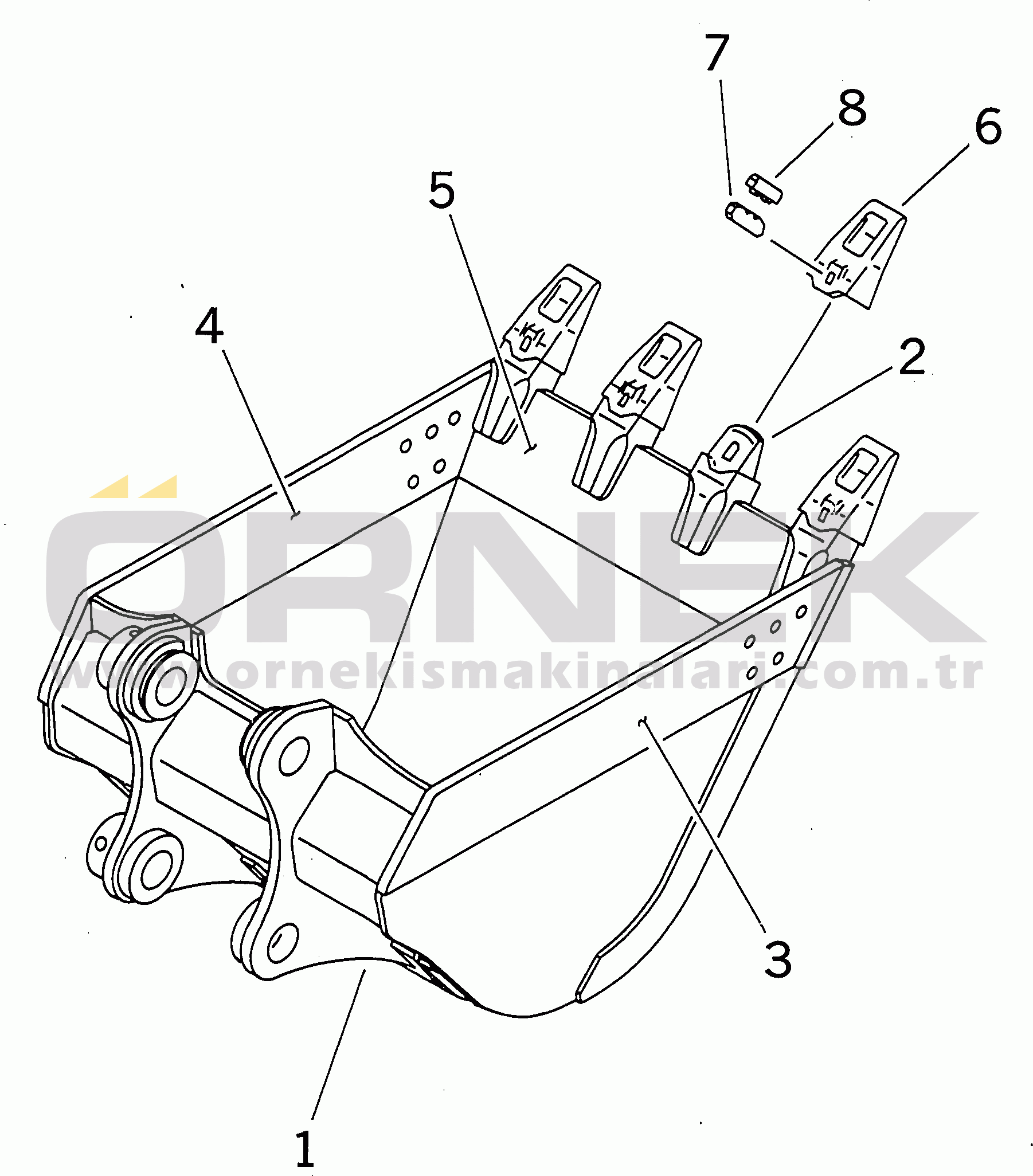 Komatsu PC400-7E0 S/N 60001-UP (ecot3) BUCKET¤ 1.3M3¤ 1120MM (VERTICAL PIN TYPE)