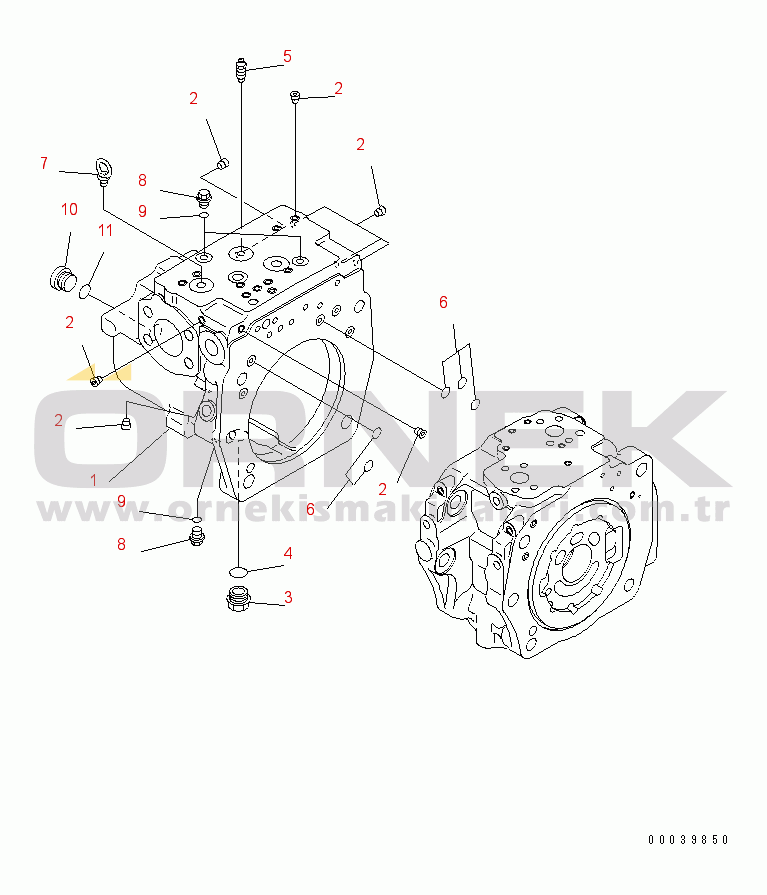 Komatsu PC400-7E0 S/N 60001-UP (ecot3) MAIN PUMP (6/11)(#60001-65364)