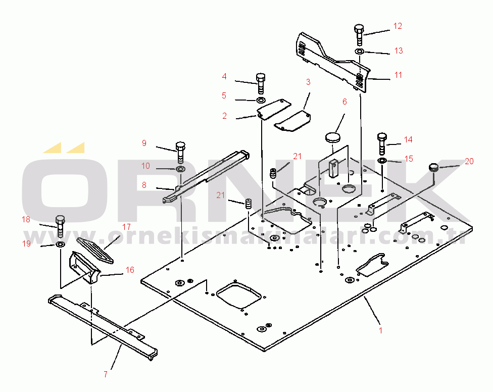 Komatsu PC400LC-5 S/N A40001-A70500 FLOOR FRAME