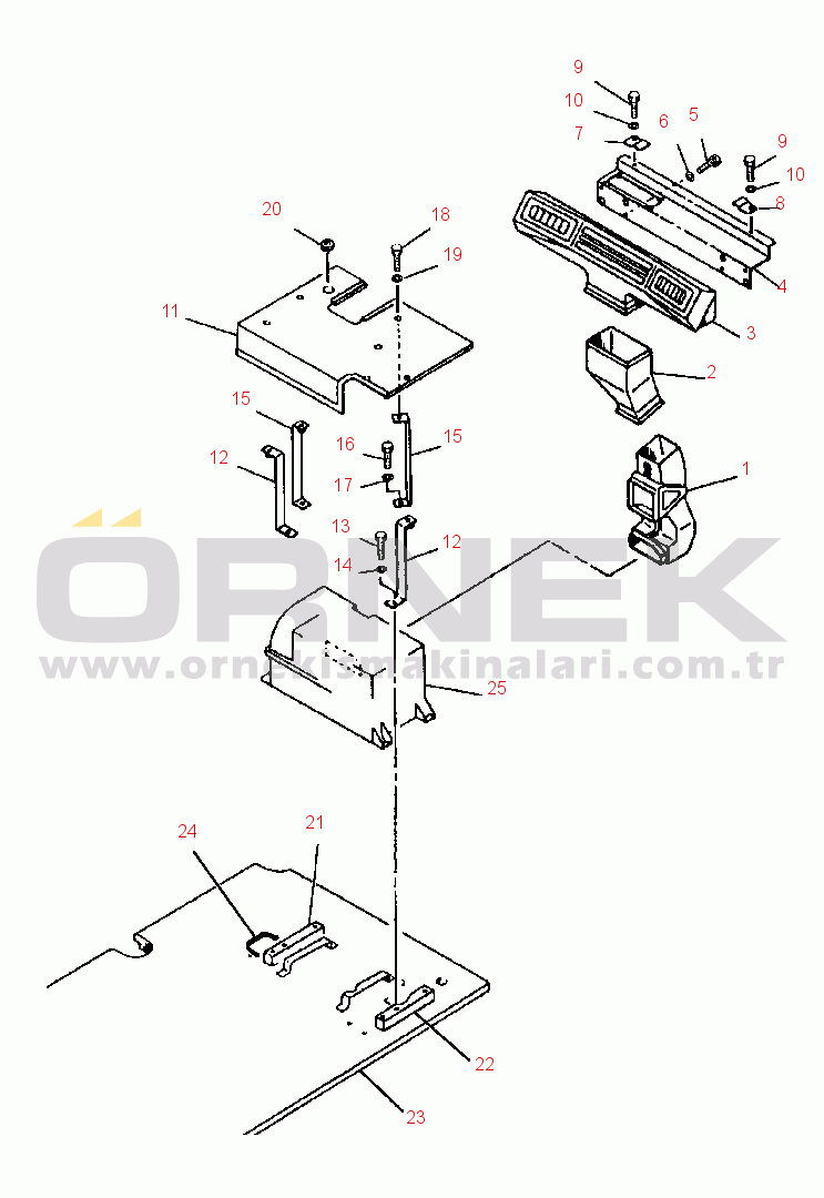 Komatsu PC400LC-5 S/N A40001-A70500 AIR CONDITIONER AND RELATED PARTS