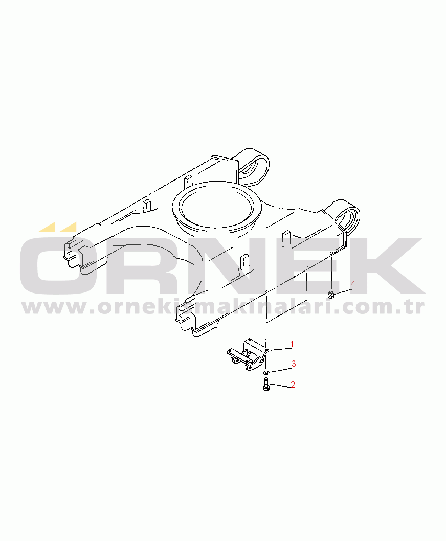 Komatsu PC400LC-8 S/N A88001-UP R1200-01A0 CENTER GUARD