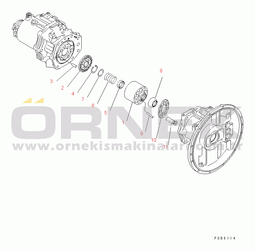 Komatsu PC400LC-6Z S/N 30001-UP MAIN PUMP (3/13) (FOR CIS)(#30249-)