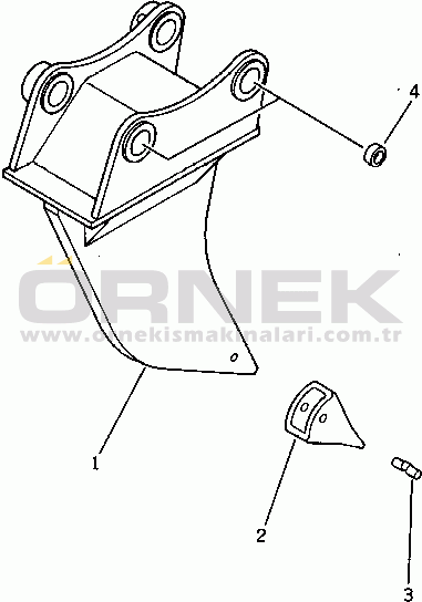 Komatsu PC400LC-3 S/N 11001-UP SINGLE SHANK RIPPER (FOR BACKHOE)