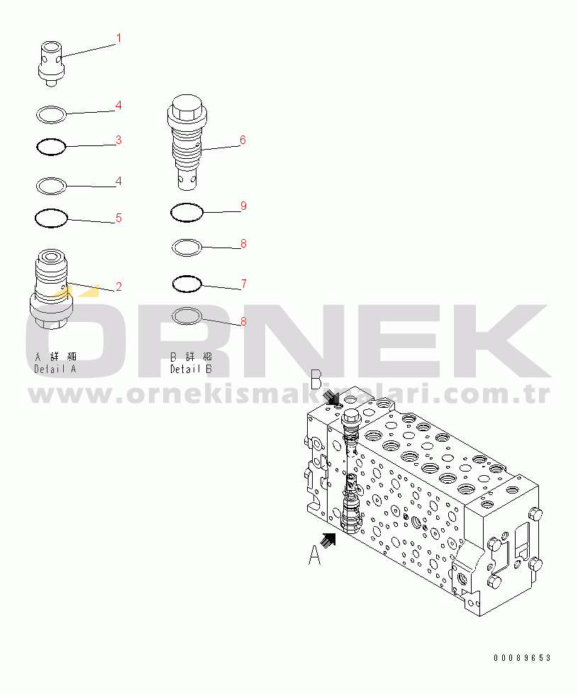 Komatsu PC400LC-7 S/N 50001-UP (Overseas Version) CONTROL VALVE (18/20)(#51885-)
