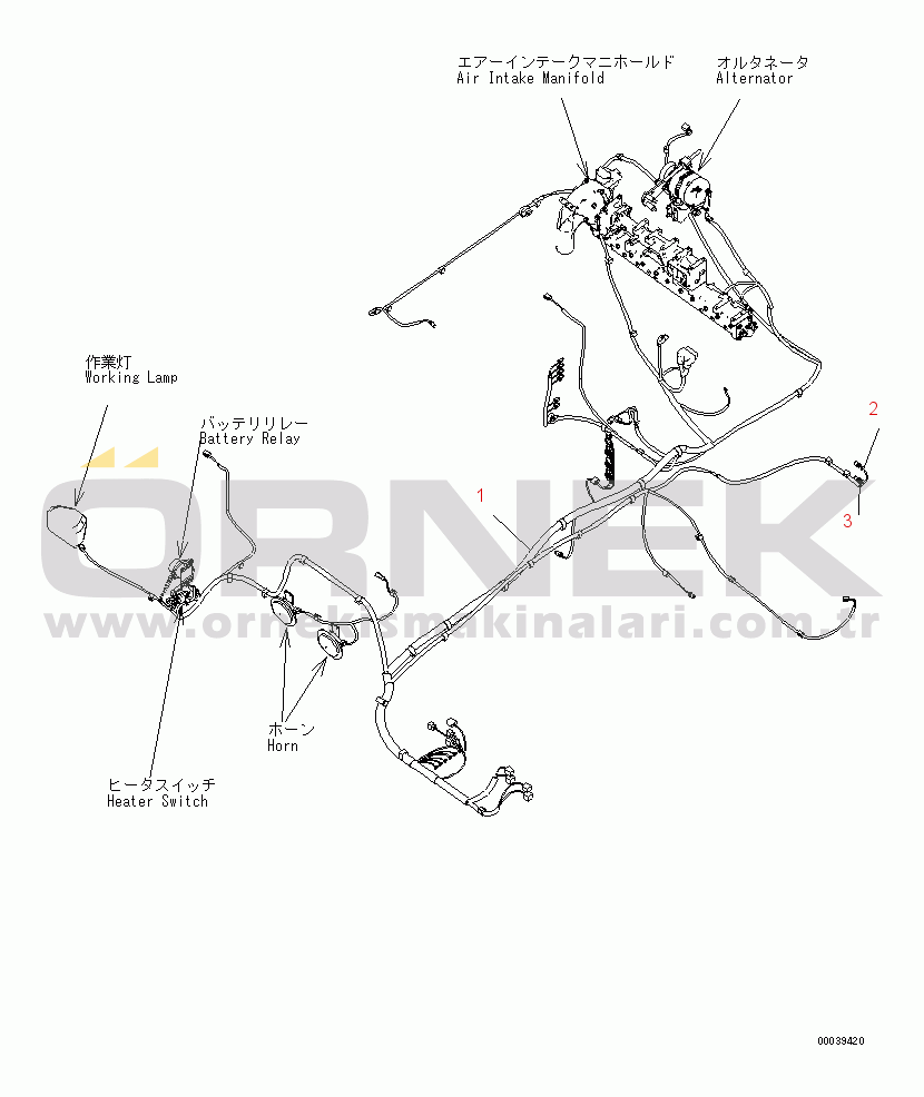 Komatsu PC400LC-7E0 S/N 60001-UP (ecot3, For EU) WIRING (MAIN HARNESS)