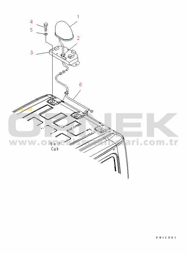 Komatsu PC400LC-7E0 S/N 60001-UP (ecot3, For EU) BEACON