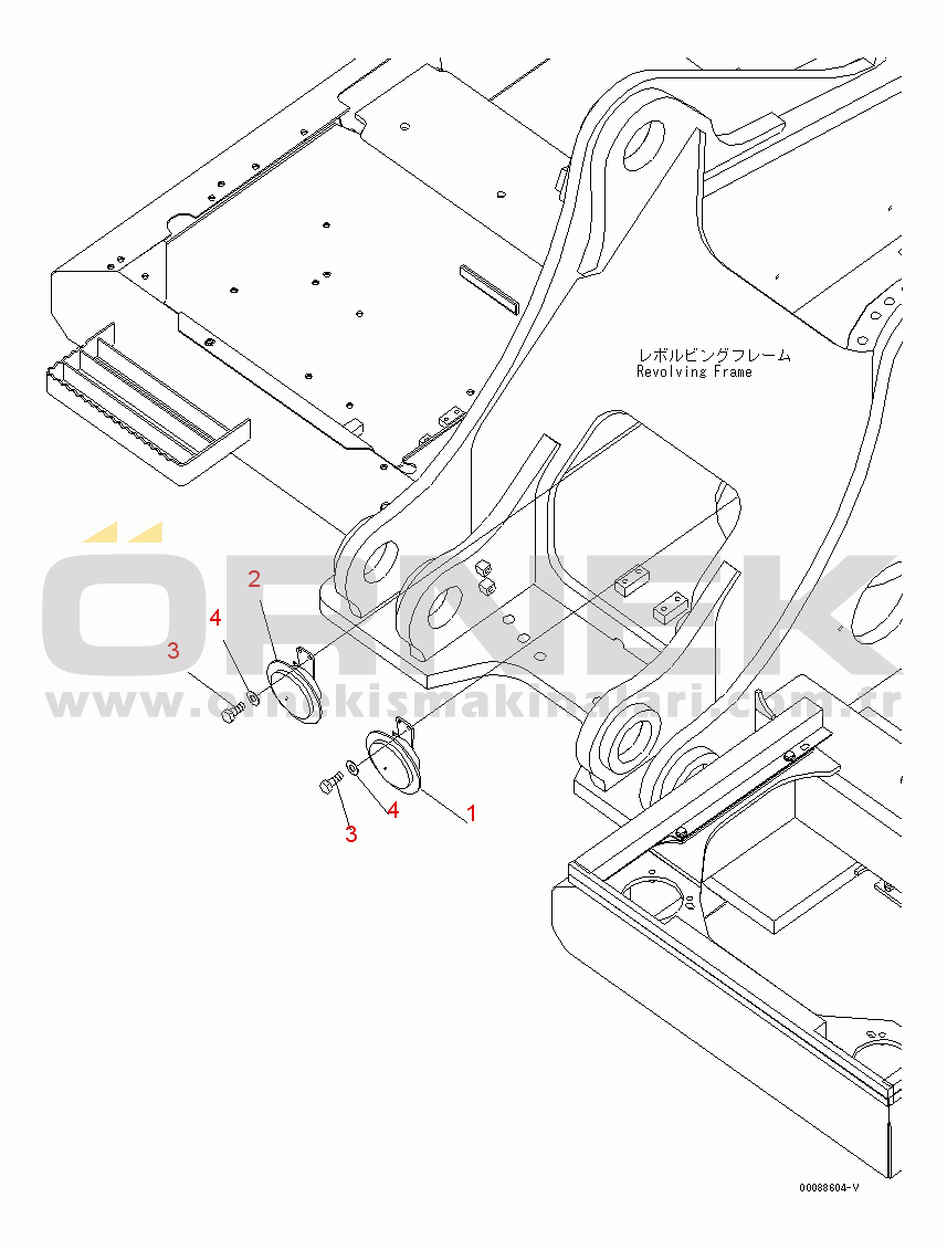 Komatsu PC400LC-7E0 S/N 60001-UP (ecot3, For EU) HORN(#65365-)