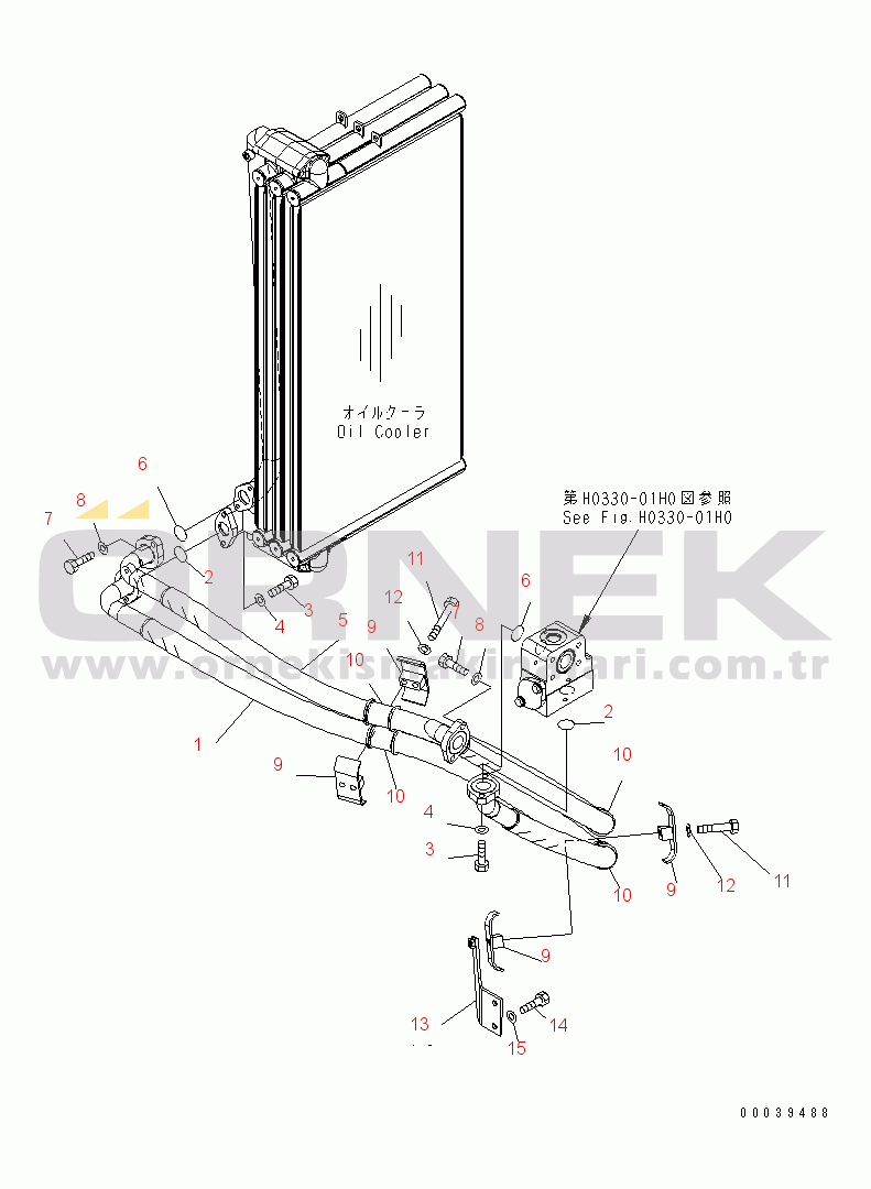 Komatsu PC400LC-7E0 S/N 60001-UP (ecot3, For EU) OIL COOLER LINE