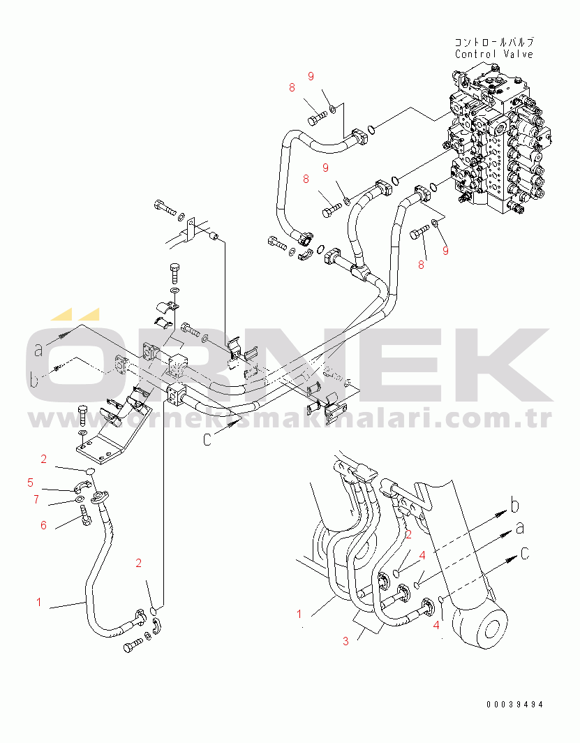 Komatsu PC400LC-7E0 S/N 60001-UP (ecot3, For EU) BOOM LINE (2/2)