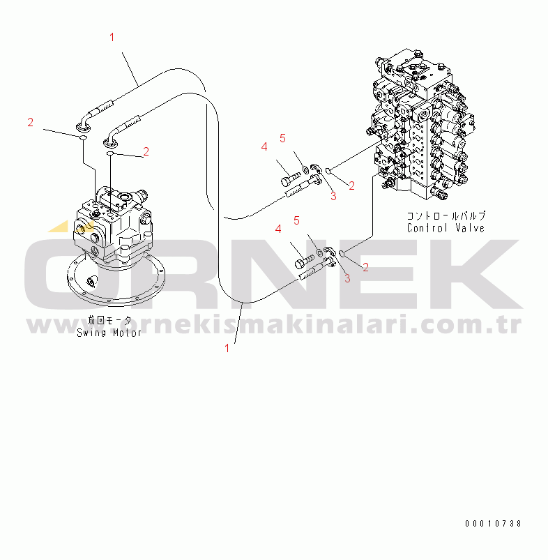 Komatsu PC400LC-7E0 S/N 60001-UP (ecot3, For EU) SWING LINE
