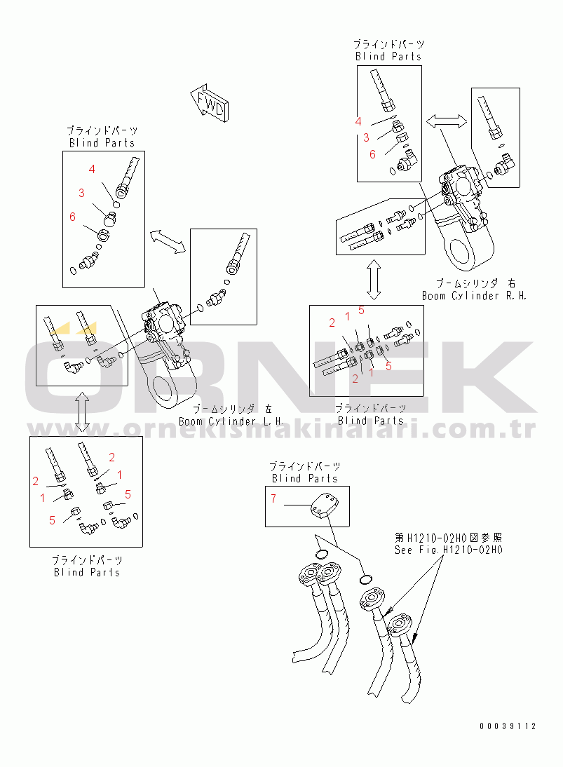 Komatsu PC400LC-7E0 S/N 60001-UP (ecot3, For EU) BLIND PARTS (FOR BURST VALVE)