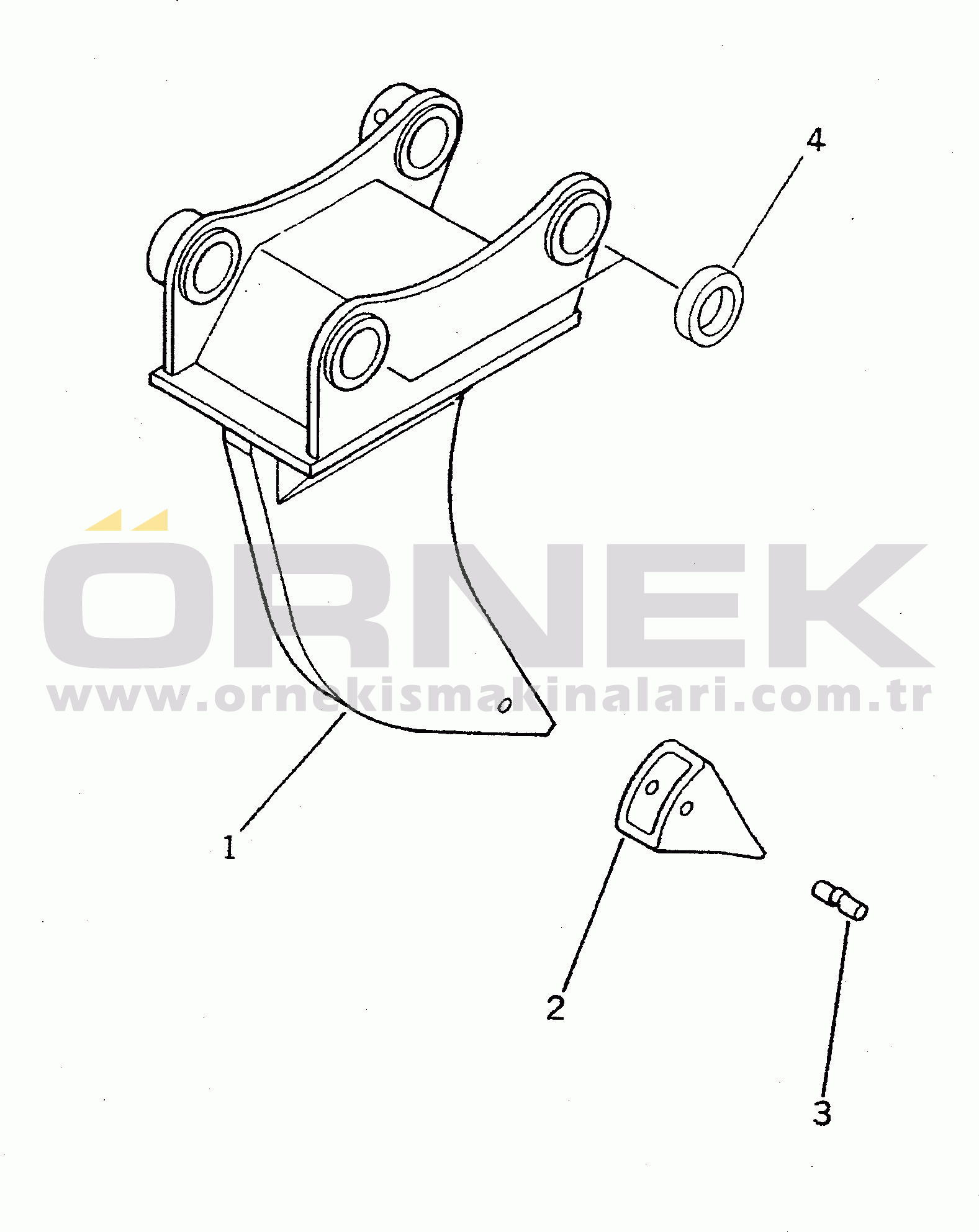 Komatsu PC400LC-5 S/N 20001-UP (Yurtdışı Versiyonu) SINGLE SHANK RIPPER