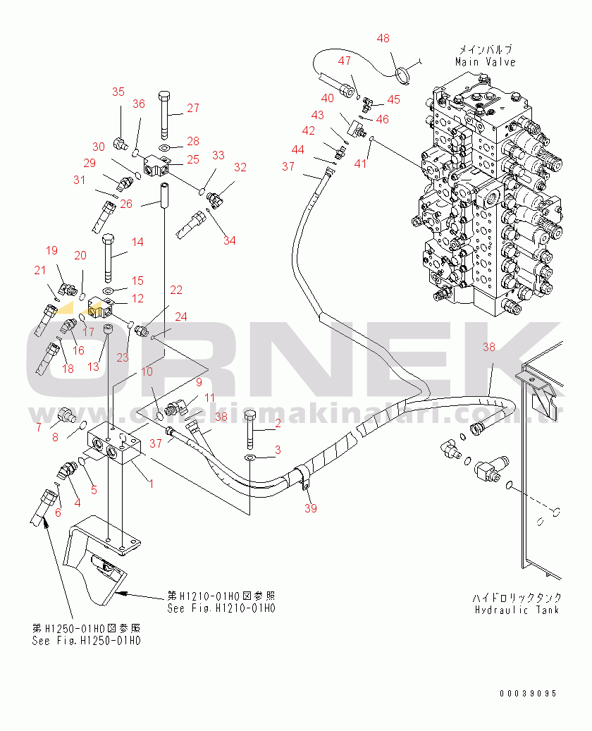Komatsu PC400LC-7E0 S/N 60001-UP (ecot3) BURST VALVE LINE (BOOM) (CHASSIS SIDE)