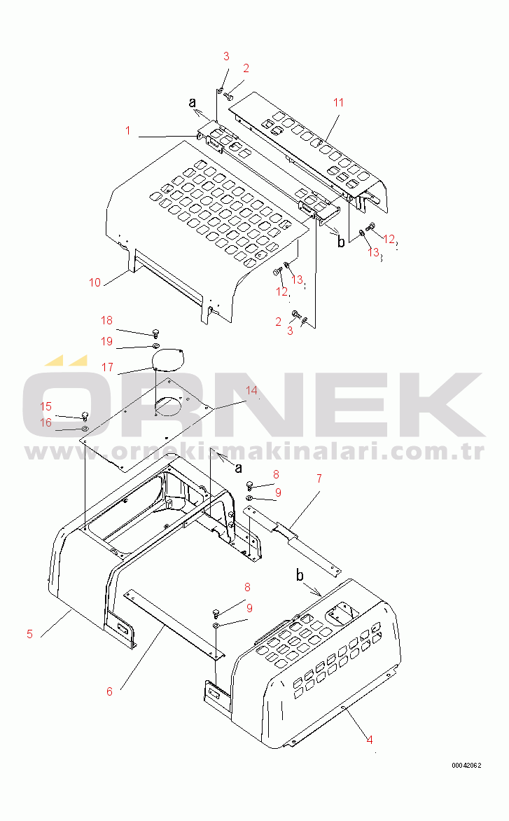 Komatsu PC400LC-7E0 S/N 60001-UP (ecot3) HOOD (2/4) (EU SPEC.)(#60001-60046)