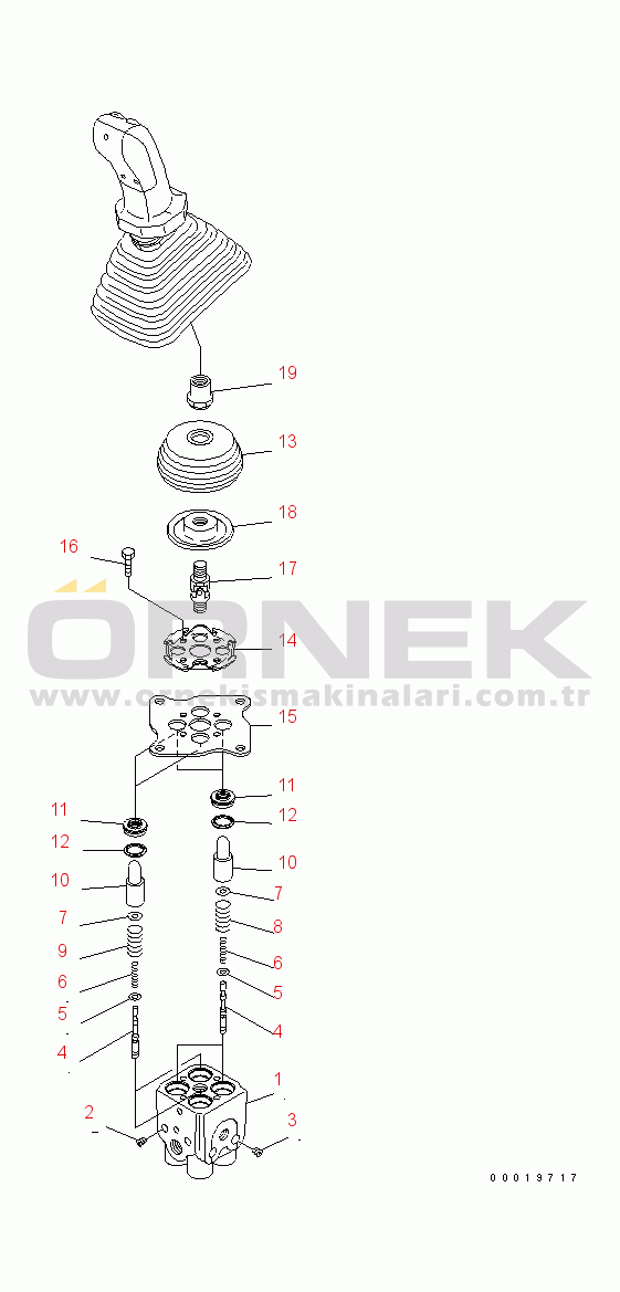 Komatsu PC400LC-7E0 S/N 60001-UP (ecot3) WORK EQUIPMENT LEVER (1/2) (L.H.) (FOR LOADER)