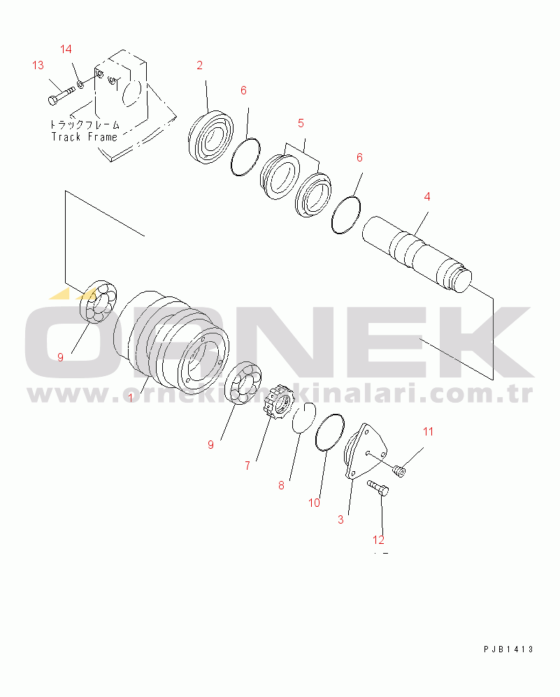 Komatsu PC400ST-6LC S/N 10001-UP CARRIER ROLLER