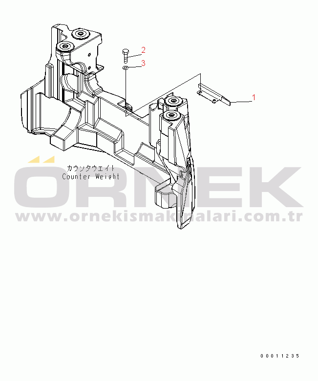 Komatsu PC40MR-2 S/N 8001-UP COUNTER WEIGHT COVER
