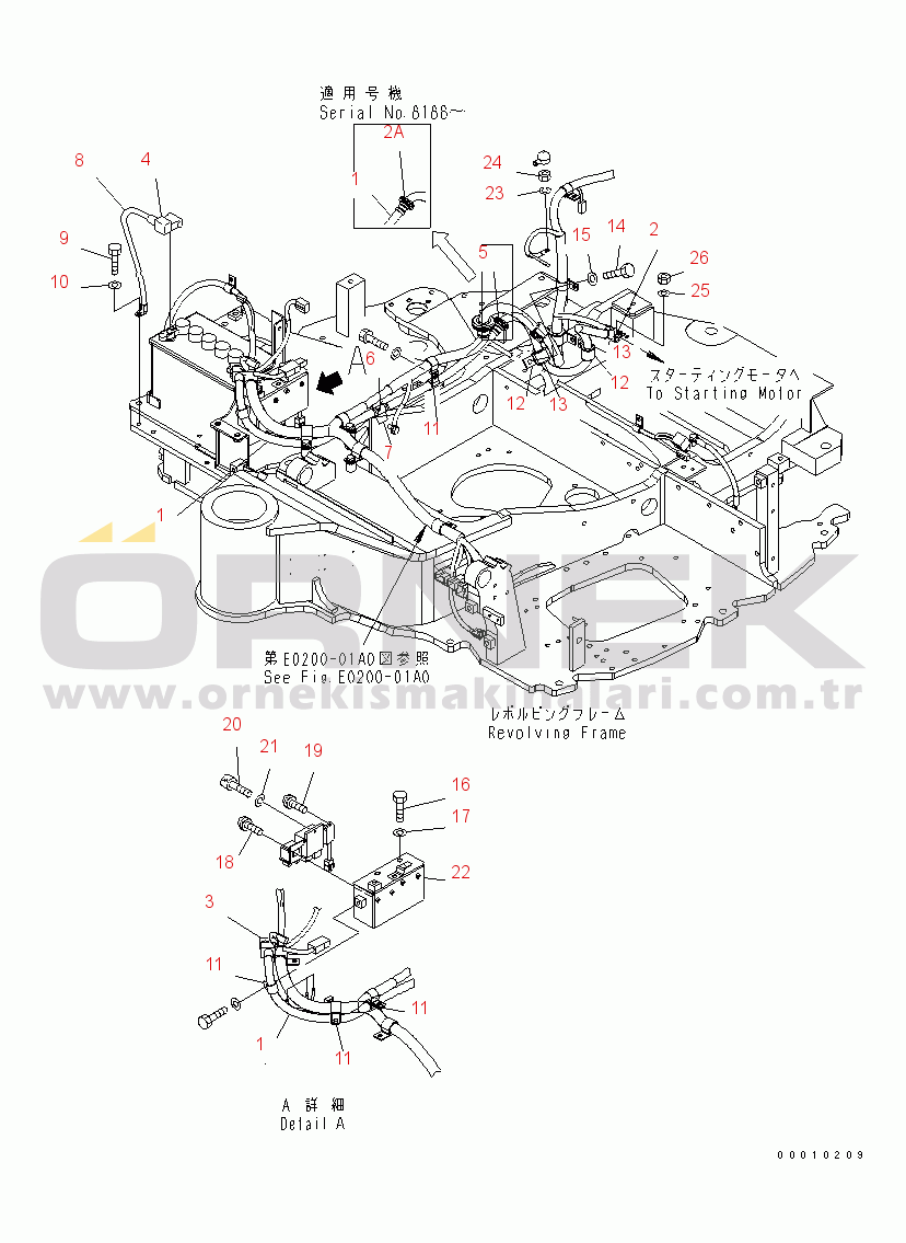 Komatsu PC40MR-2 S/N 8001-UP (For North America) WIRING (CABLE AND RELAY BOX)
