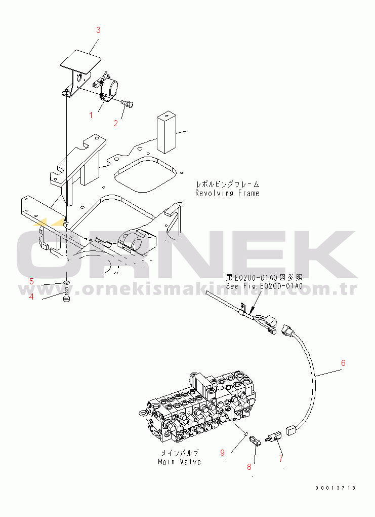 Komatsu PC40MR-2 S/N 8001-UP (Kuzey Amerika İçin) TRAVEL ALARM (EXCEPT JAPAN)