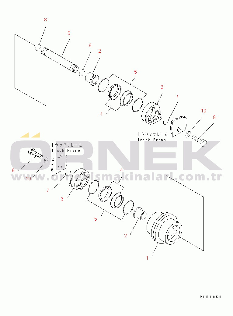 Komatsu PC40MR-2 S/N 8001-UP (For North America) TRACK ROLLER