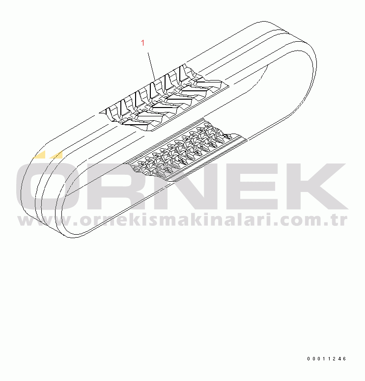 Komatsu PC40MR-2 S/N 8001-UP (For North America) TRACK SHOE (RUBBER)