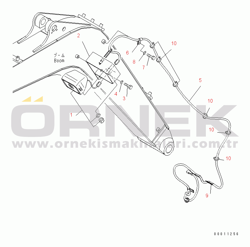Komatsu PC40MR-2 S/N 8001-UP (Oversea Stan.) BOOM WORK LAMP