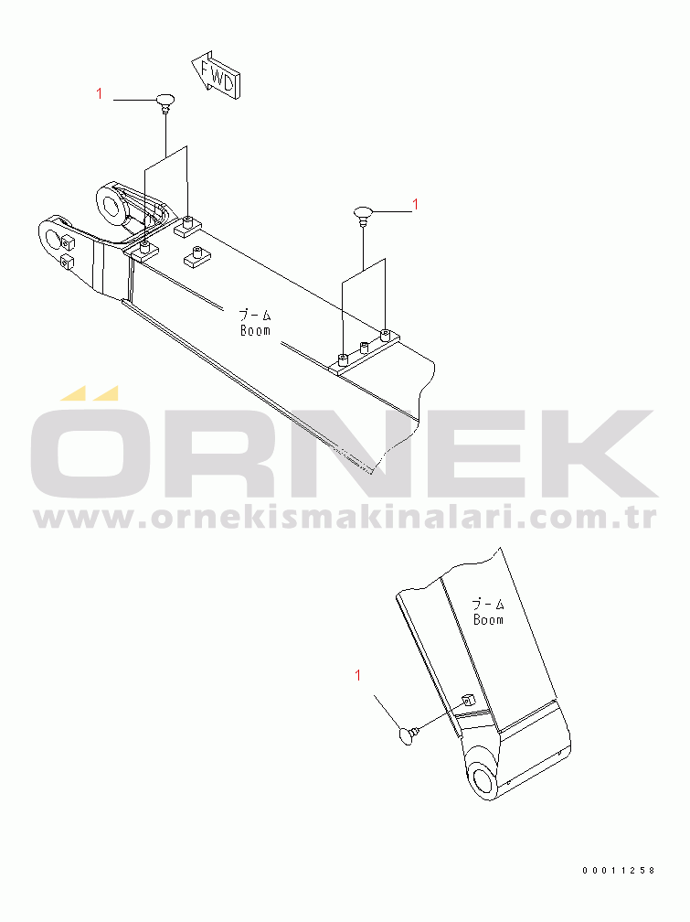 Komatsu PC40MR-2 S/N 8001-UP (Oversea Stan.) BOOM (CAP)