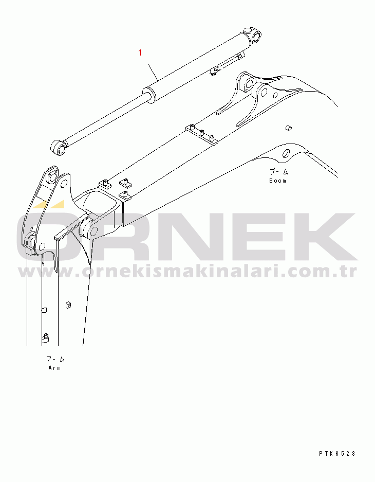 Komatsu PC40MR-2 S/N 8001-UP (Oversea Stan.) ARM CYLINDER