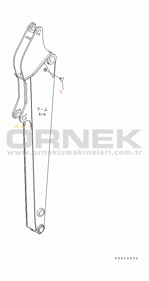 Komatsu PC40MR-2 S/N 8001-UP (Oversea Stan.) ARM (CAP) (FOR LONG ARM)